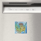 Aimant Carte Géorgie USA (In Situ (Lave-vaisselle))