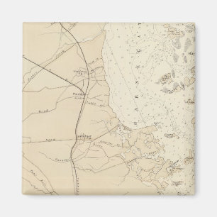 Aimant Carte graphique de la section côtière de la baie