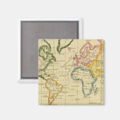 Aimant Carte gravée dans le monde (Recto/Verso)
