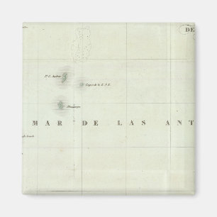 Aimant Carte gravée du Panama