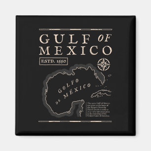 Aimant Carte historique du golfe du Mexique de 1672