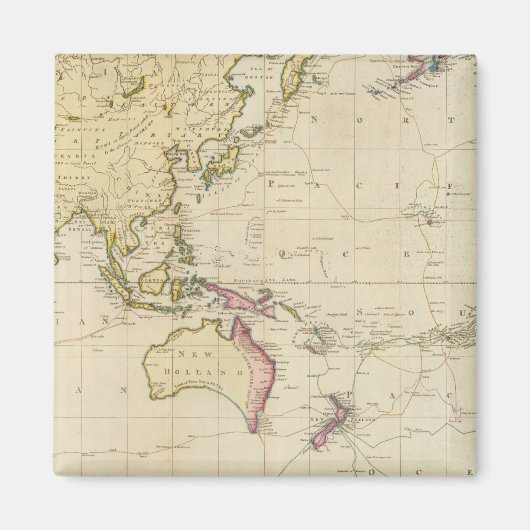 Aimant Carte historique du graphique général (Devant)