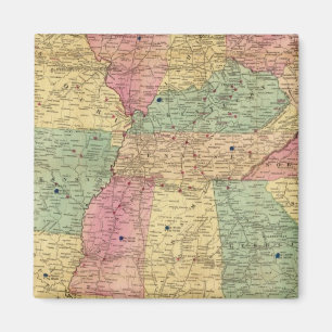 Aimant Carte historique et militaire des États-Unis