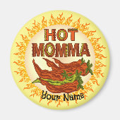 Aimant Carte Hot Momma (Devant)