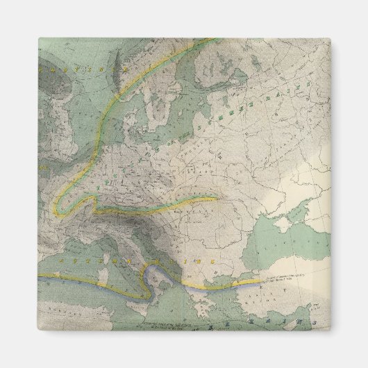 Aimant Carte hydrologique Europe (Devant)