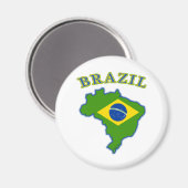 Aimant Carte/Indicateur BRAZIl (Recto/Verso)