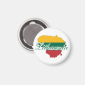 Aimant Carte lituanienne simple moderne Drapeau (Recto/Verso)