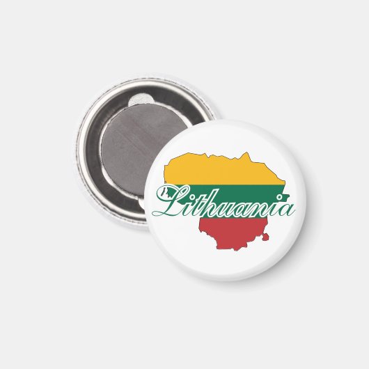 Aimant Carte lituanienne simple moderne Drapeau (Recto/Verso)