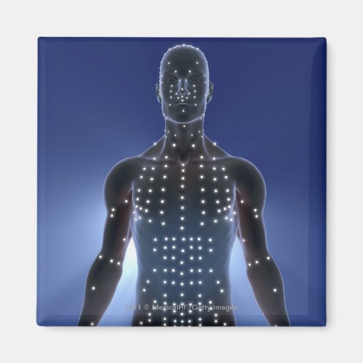 Aimant Carte lumineuse des points d'acupuncture (Devant)