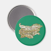 Aimant Carte magnétique Bulgarie (Recto/Verso)