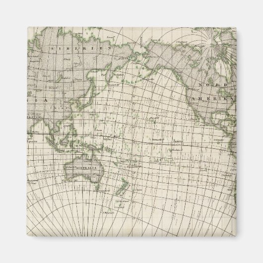 Aimant Carte magnétique du monde (Devant)