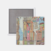 Aimant Carte moderne de New York III (Recto/Verso)