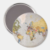 Aimant carte mondiale (Recto/Verso)