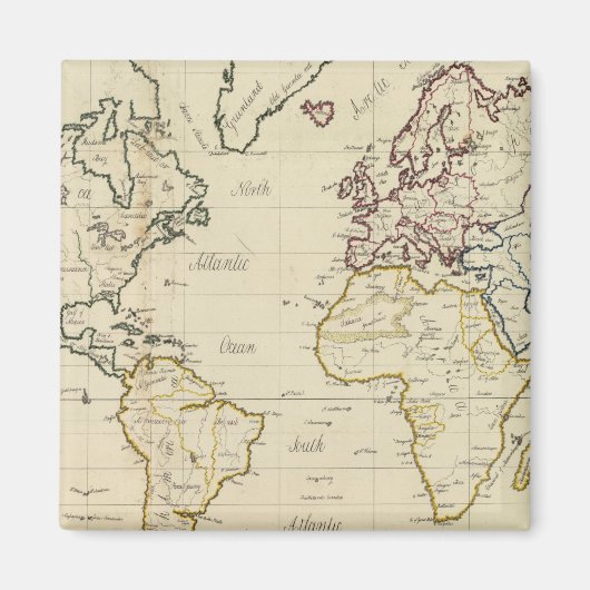 Aimant Carte mondiale (Devant)