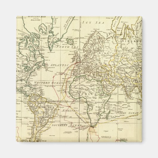 Aimant Carte mondiale 5 (Devant)