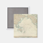 Aimant Carte mondiale des canaux de navigation (Recto/Verso)