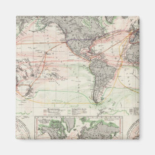 Aimant Carte mondiale des courants océaniques