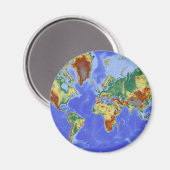 Aimant Carte mondiale géographique internationale (Recto/Verso)