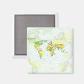 Aimant Carte mondiale Globe Pays Atlas (Recto/Verso)