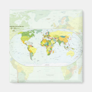 Aimant Carte mondiale Globe Pays Atlas