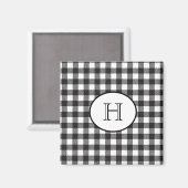 Aimant Carte monographique personnalisée en noir et blanc (Recto/Verso)