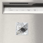 Aimant Carte montrant le passage de l'ombre de la lune (In Situ (Lave-vaisselle))