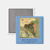 Aimant Carte officielle du Nicaragua 1898 (Recto/Verso)