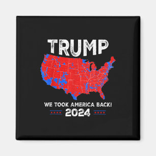 Aimant Carte Patriotique Rouge Et Bleu, Donald Trump, Nou