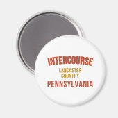 Aimant Carte Pennsylvania Intercourse, Lancaster Country (Recto/Verso)