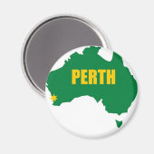 Aimant Carte Perth Green et Gold (Recto/Verso)