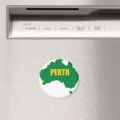 Aimant Carte Perth Green et Gold (In Situ (Lave-vaisselle))
