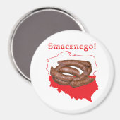 Aimant Carte polonaise de Kielbasa Smacznego (Recto/Verso)