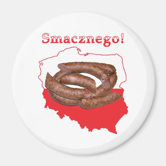 Aimant Carte polonaise de Kielbasa Smacznego (Devant)