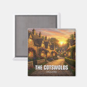 Aimant Carte postale Cotswolds Village (Recto/Verso)