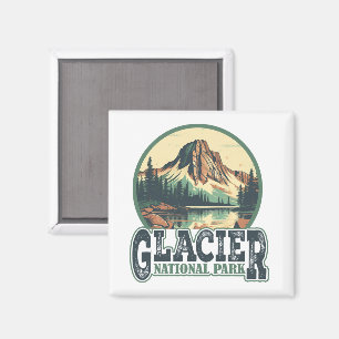 Aimant Carte postale de voyage du parc national vintage G