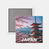 Aimant Carte postale du Mont Fuji Fujisan (Recto/Verso)