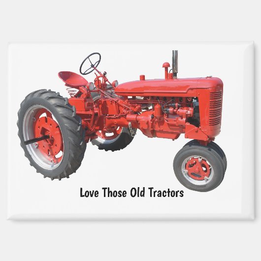 Aimant Carte postale Love Those Old Tractors (Recto)