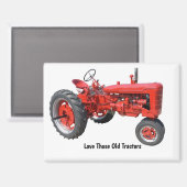 Aimant Carte postale Love Those Old Tractors (Recto/Verso)