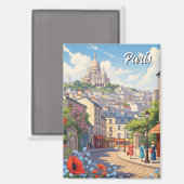 Aimant Carte postale Paris Montmartre (Recto/Verso)