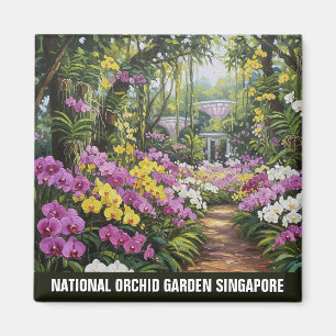 Aimant Carte postale Singapour National Orchid Garden