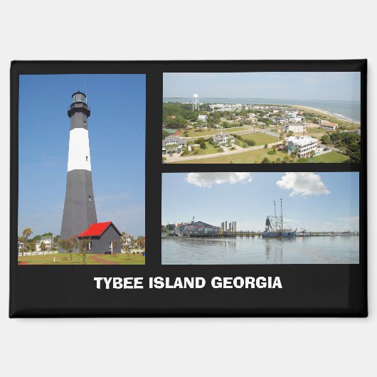 Aimant Carte postale Tybee Island, Géorgie (Recto)