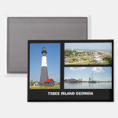 Aimant Carte postale Tybee Island, Géorgie (Recto/Verso)