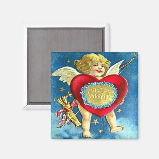 Aimant Carte postale vintage Valentine (Recto/Verso)
