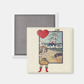 Aimant Carte postale vintage Valentine (Recto/Verso)