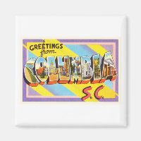 Carte postale Vintage voyage de Columbia South Car