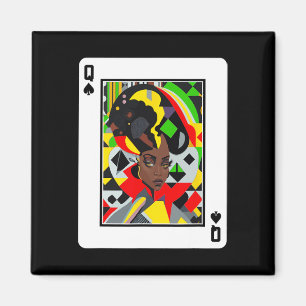 Aimant Carte Queen africaine Melanin Black Pride Blm June