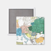 Aimant Carte raciale de l'Europe (Recto/Verso)