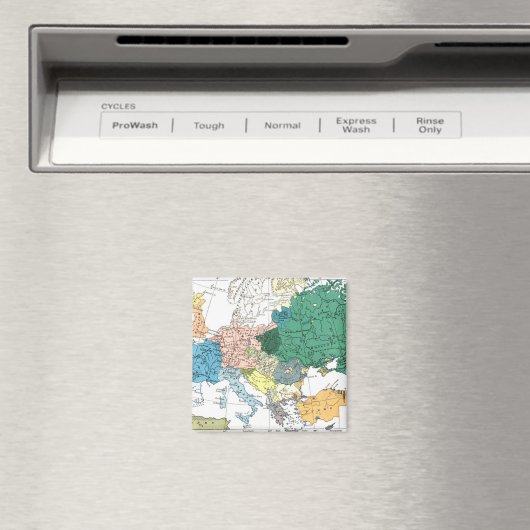 Aimant Carte raciale de l'Europe (In Situ (Lave-vaisselle))