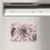 Aimant Carte rose de Paris (In Situ (Lave-vaisselle))