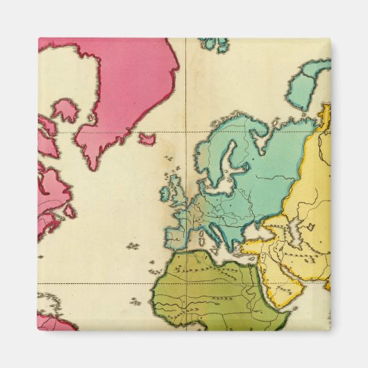 Aimant Carte simple Monde (Devant)